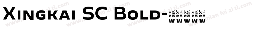 Xingkai SC Bold字体转换